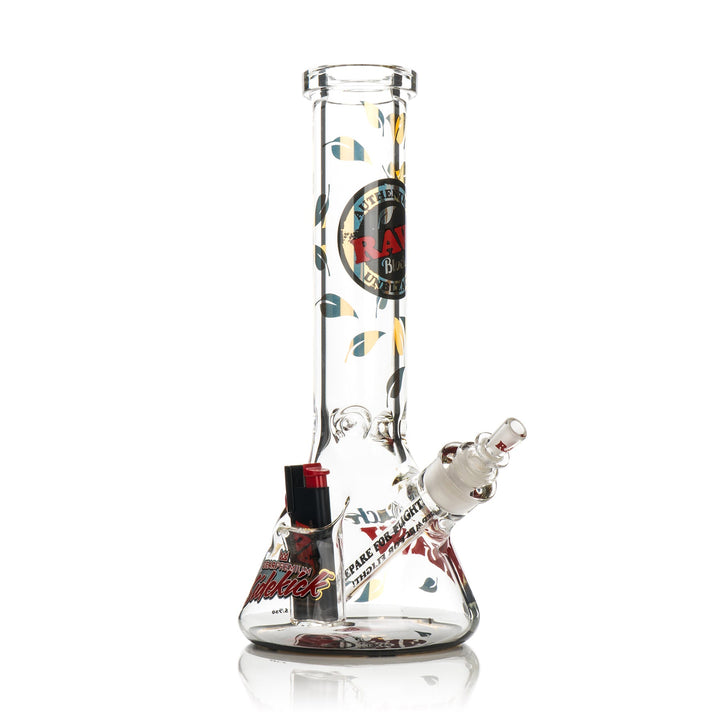 Raw 12" 7mm Thick Black Sidekick Bong