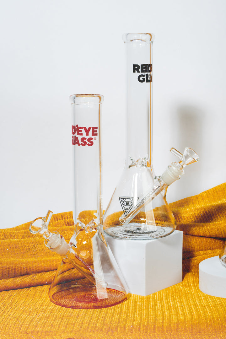 Red Eye Glass 12" Sacred Geometry Beaker Base Bong