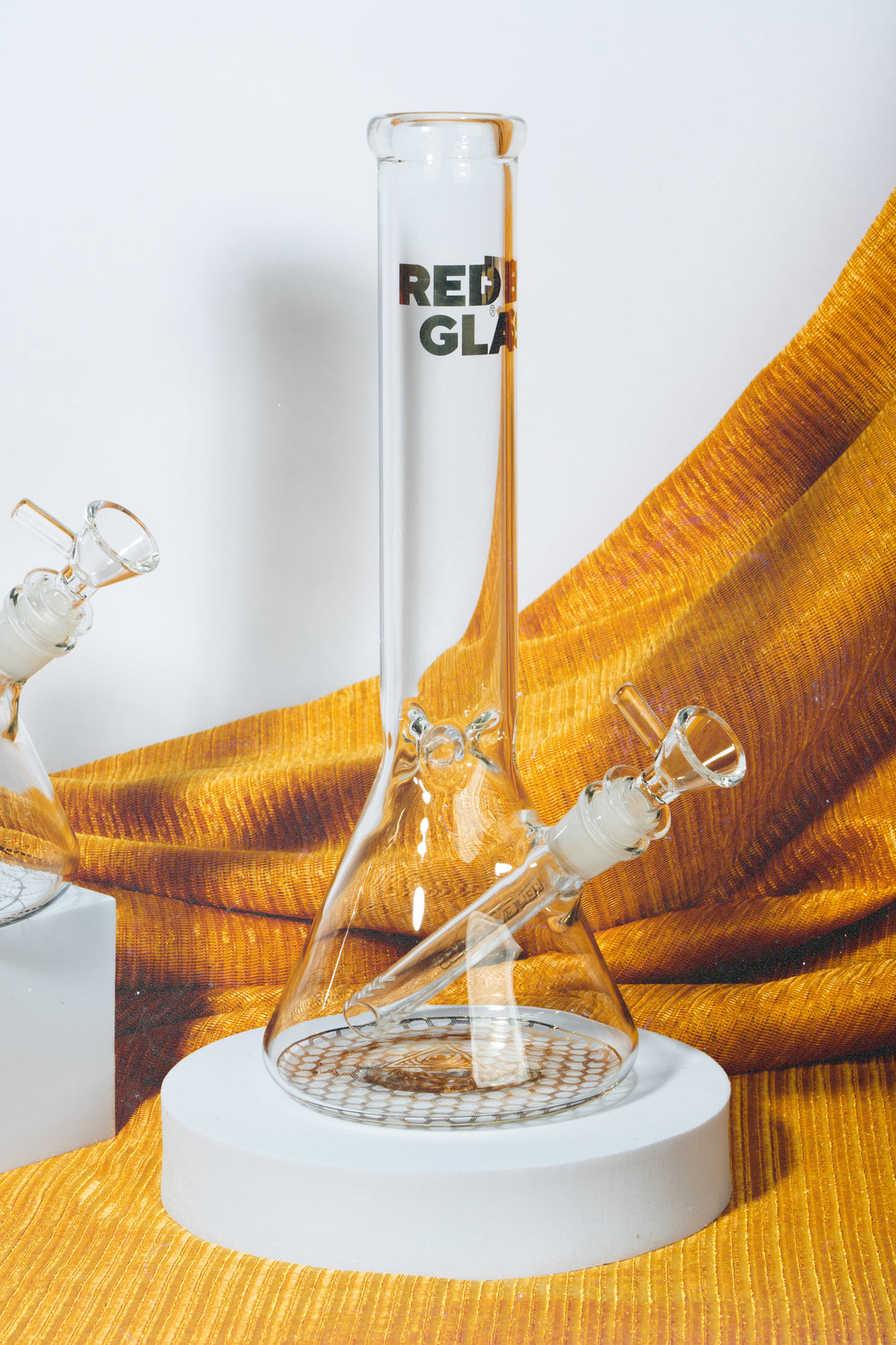 Red Eye Glass 12" Honeycomb Beaker Base Bong