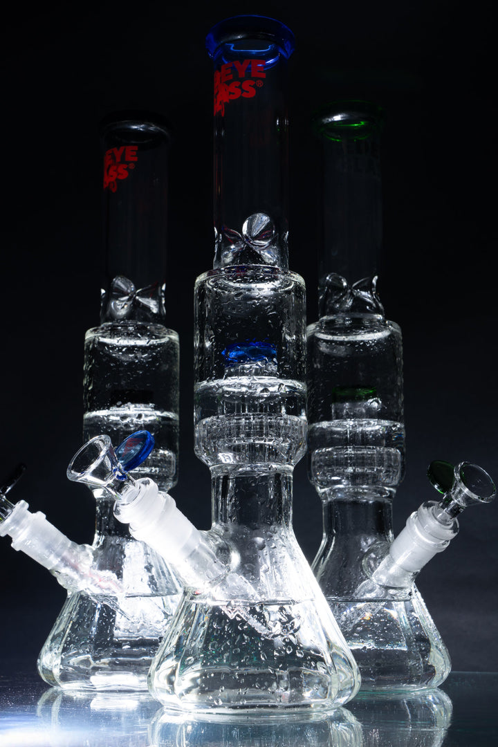 Red Eye Glass 12" Dodecagon Bong