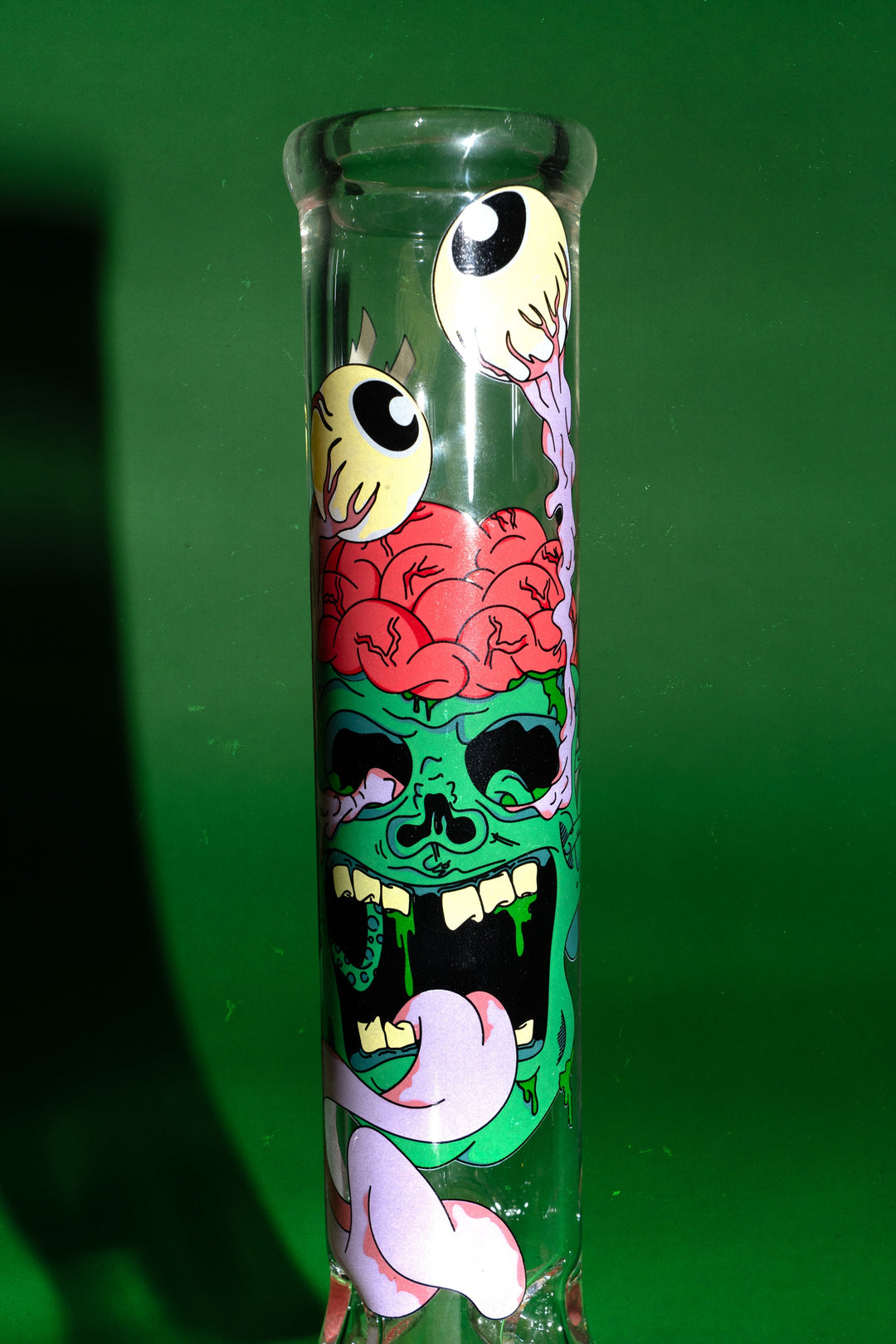 Red Eye Glass 10" Tongue Twister Bong