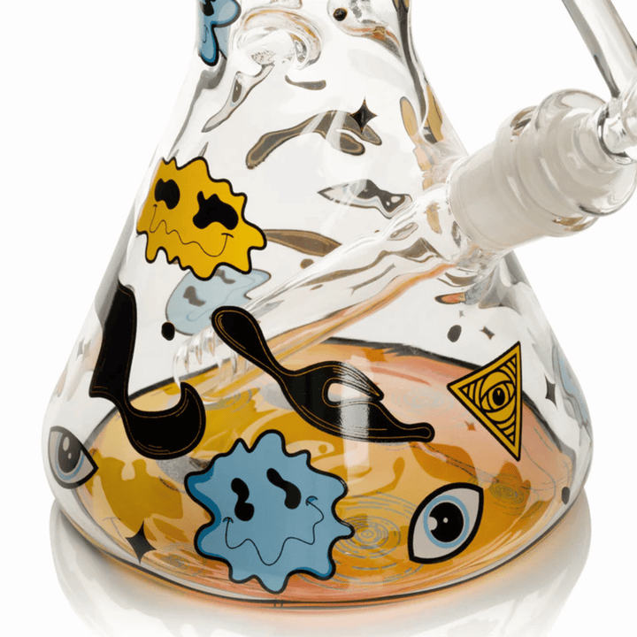 Red Eye Glass 10" & 12" Smiley Face Bong