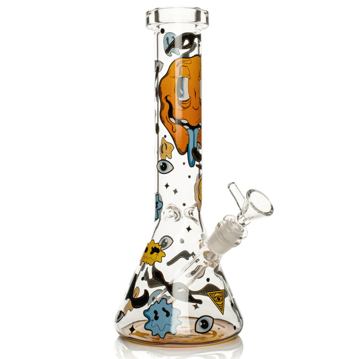 Red Eye Glass 10" & 12" Smiley Face Bong