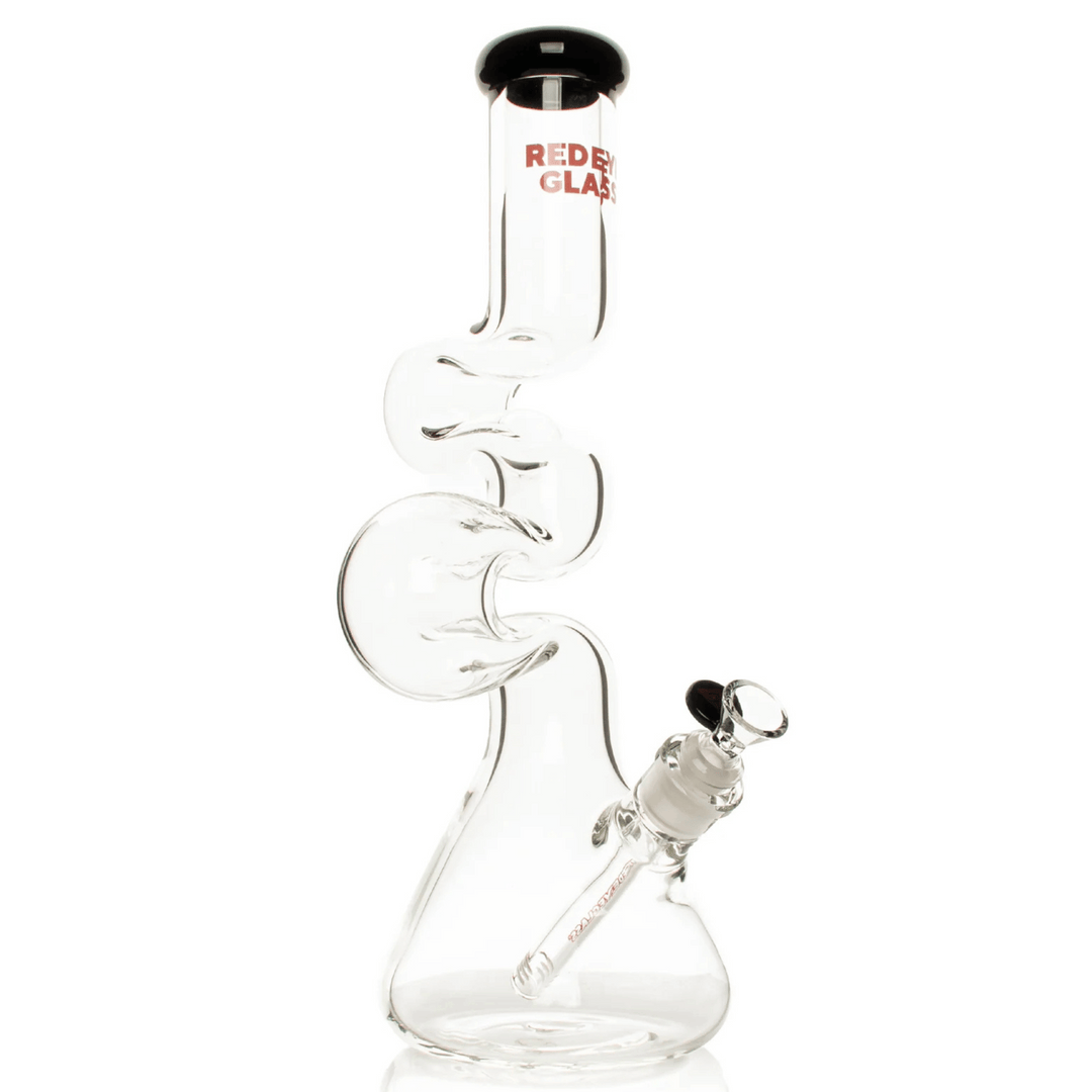 Red Eye Glass 16" 7mm Thick Loop-D-Loop Bong