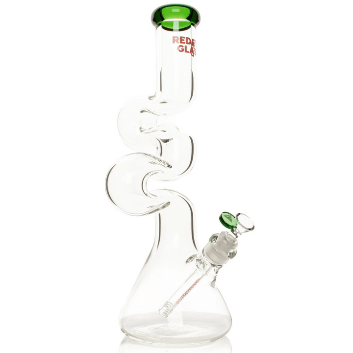 Red Eye Glass 16" 7mm Thick Loop-D-Loop Bong