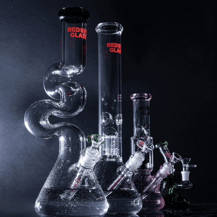 Red Eye Glass 16" 7mm Thick Loop-D-Loop Bong