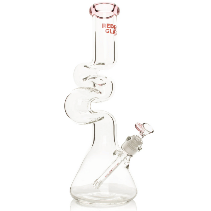 Red Eye Glass 16" 7mm Thick Loop-D-Loop Bong