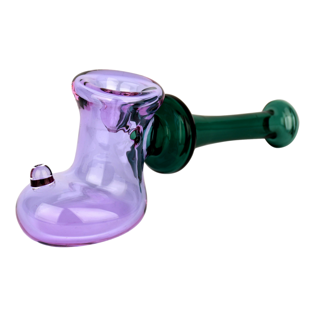 Red Eye Glass 6.5" Boot Hammer Hand Weed Pipe