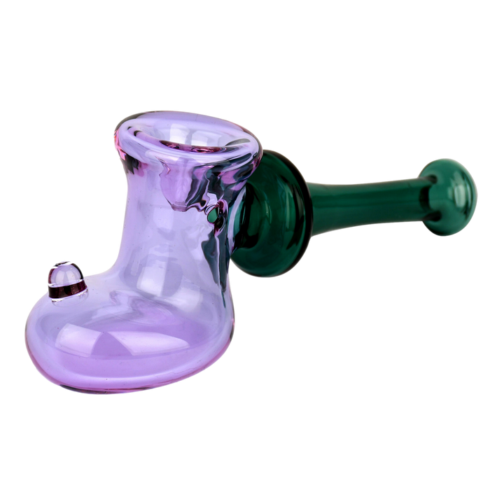Red Eye Glass 6.5" Boot Hammer Hand Weed Pipe