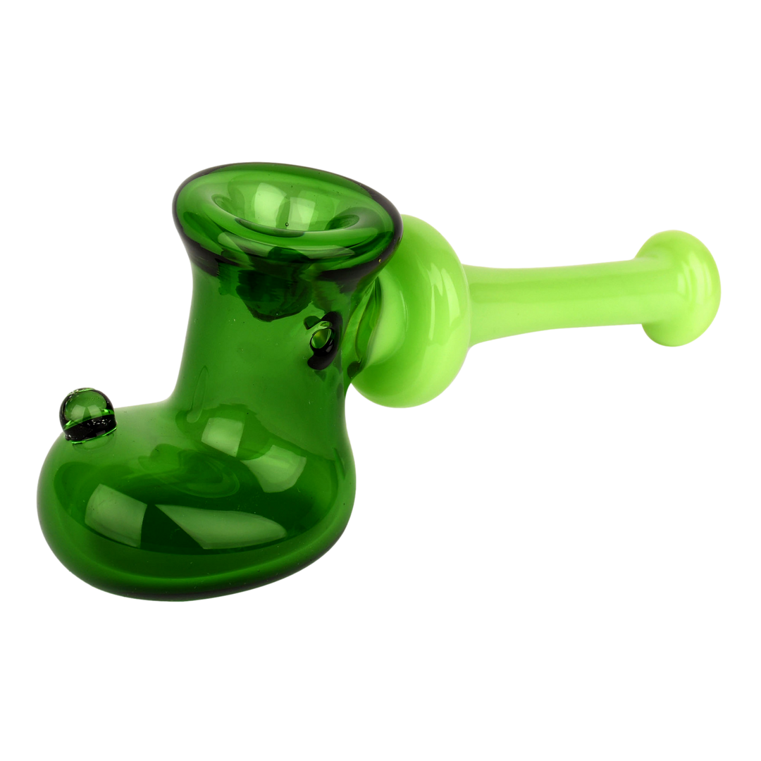 Red Eye Glass 6.5" Boot Hammer Hand Weed Pipe
