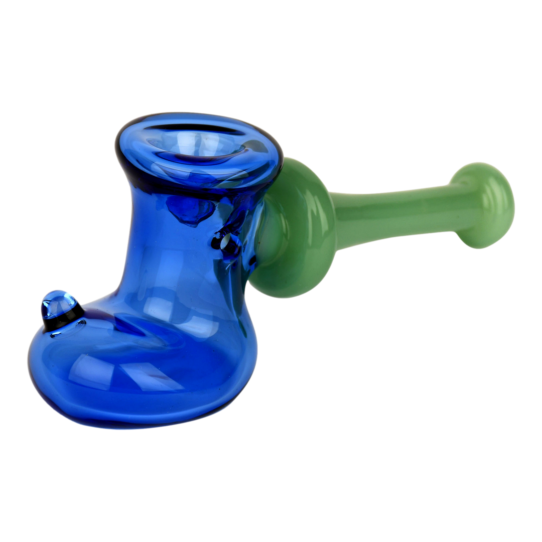 Red Eye Glass 6.5" Boot Hammer Hand Weed Pipe
