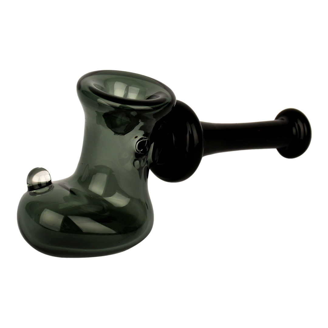 Red Eye Glass 6.5" Boot Hammer Hand Weed Pipe