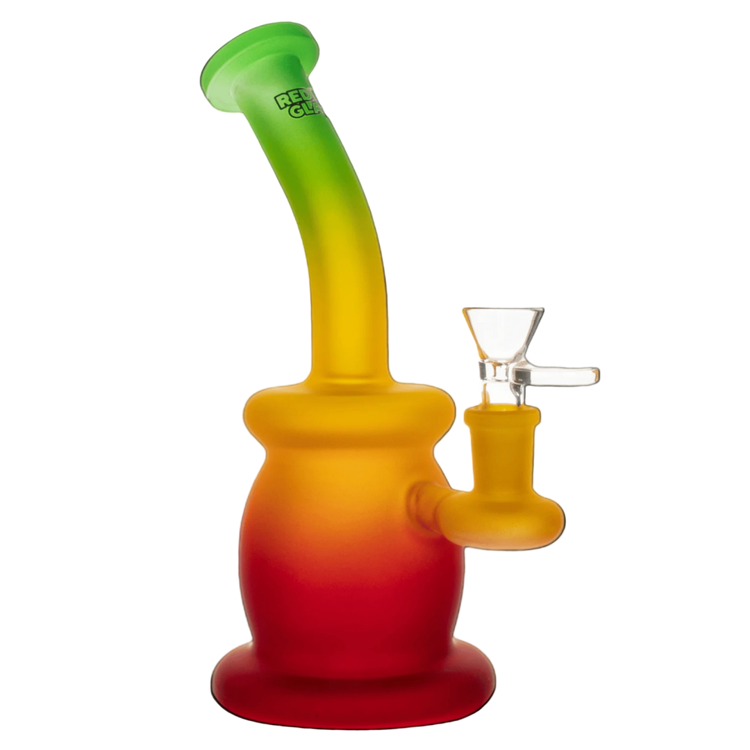 Red Eye Glass 7.5" Frosted Bubbler
