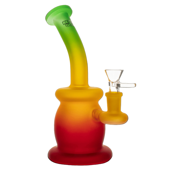 Red Eye Glass 7.5" Frosted Bubbler