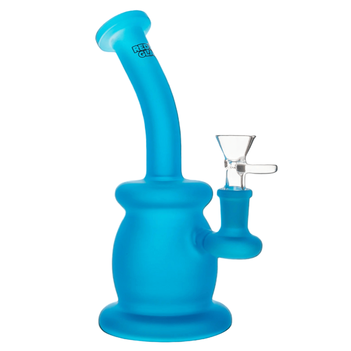 Red Eye Glass 7.5" Frosted Bubbler
