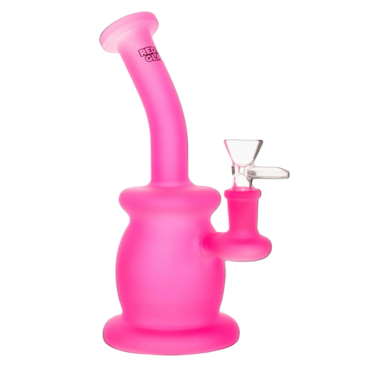 Red Eye Glass 7.5" Frosted Bubbler