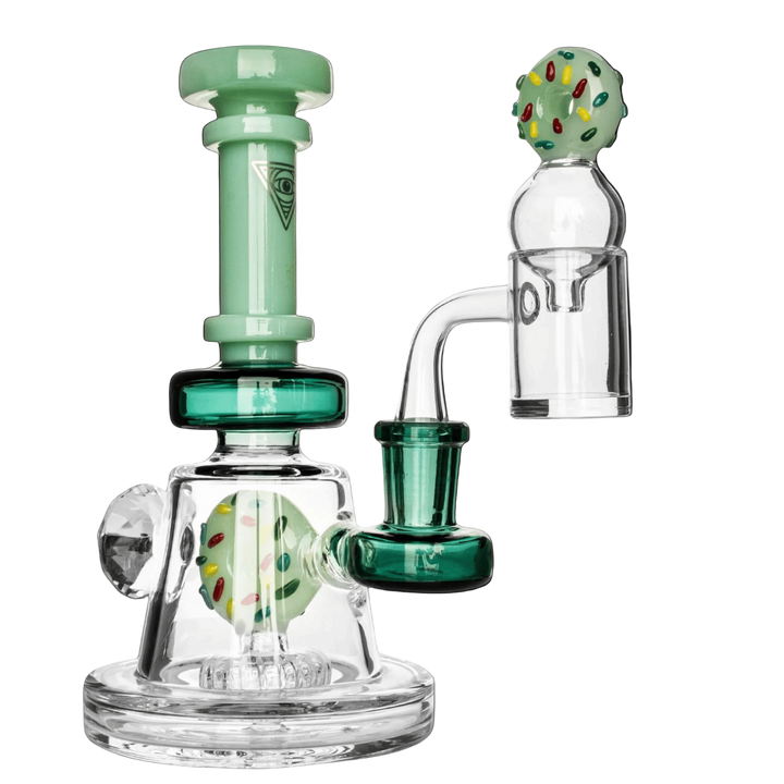 Red Eye Glass 8" Freshly Baked Dab Rig Set