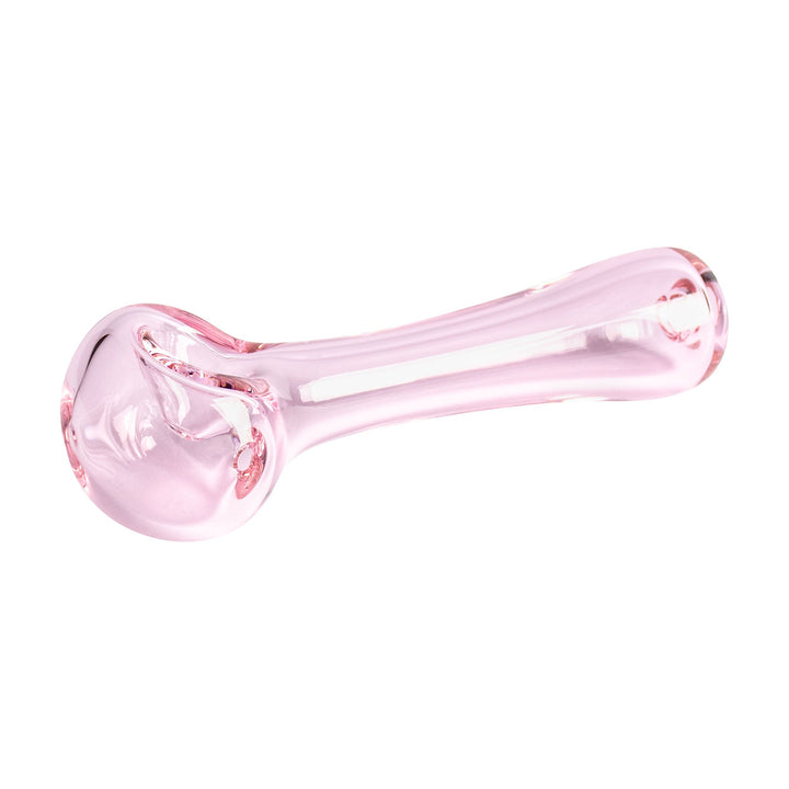Red Eye Glass 4.5" Pink Solid Colour Spoon Hand Pipe