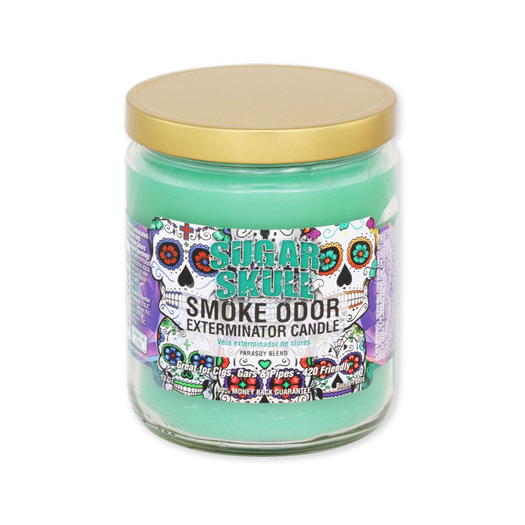 Smoke Odor 13oz Sugar Skull Candle