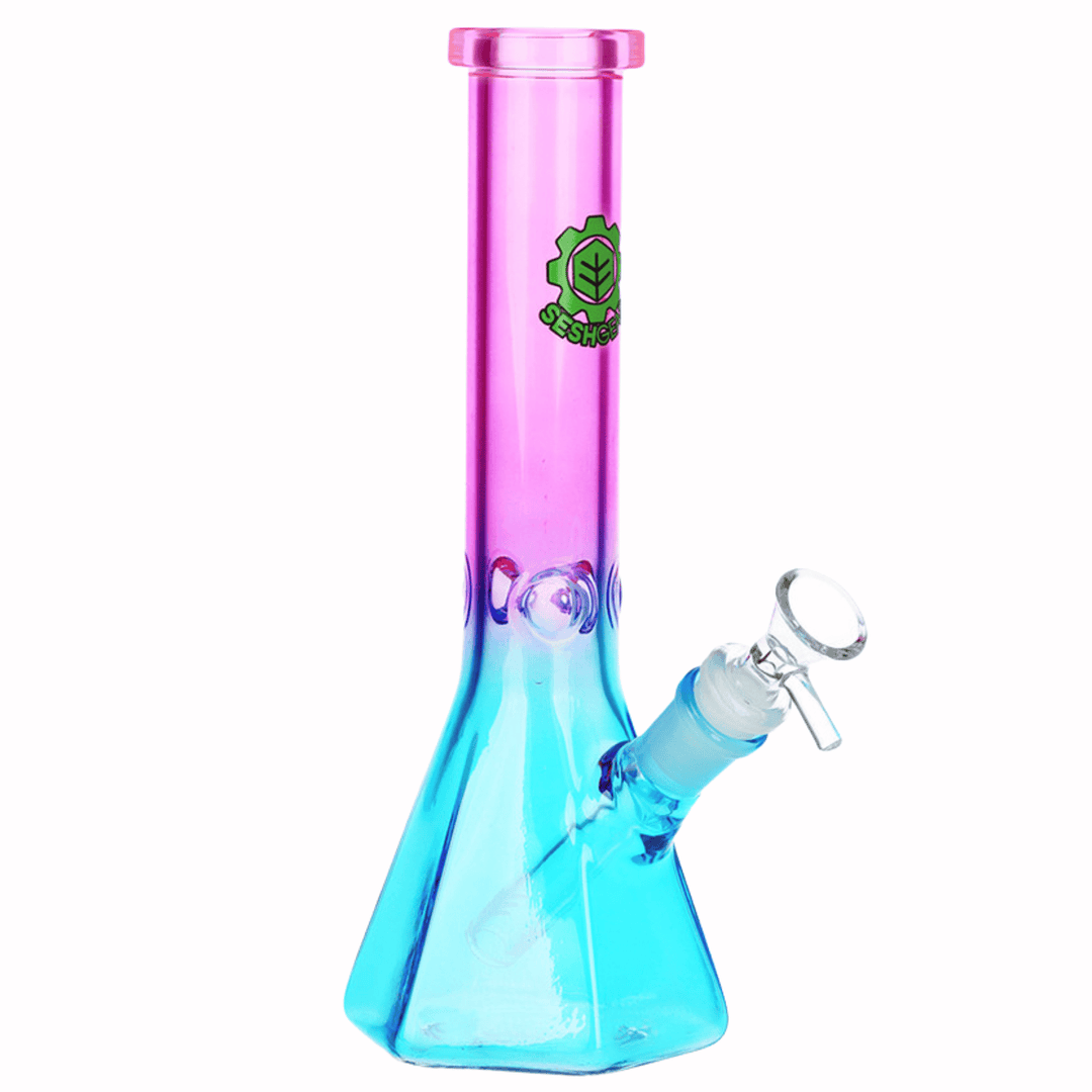 SeshGear Prismatic Bliss Ombre Glass Bong – 10 Inches