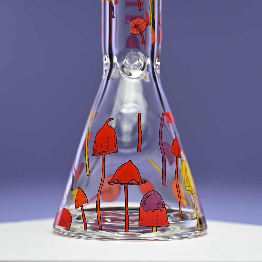 Castle Glass Works Shroomie 12 Inch Beaker Bong