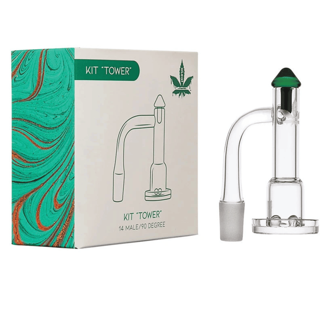 aLeaf Tower Quartz Banger Spinner Kit - 14mm M/90 Degree