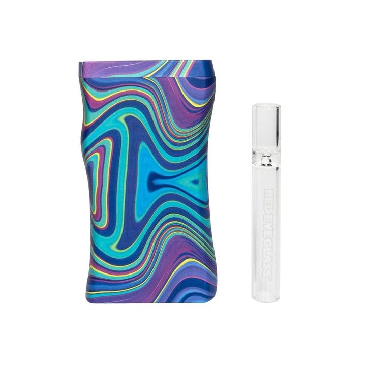 Red Eye Glass Purple Swirl Dugout