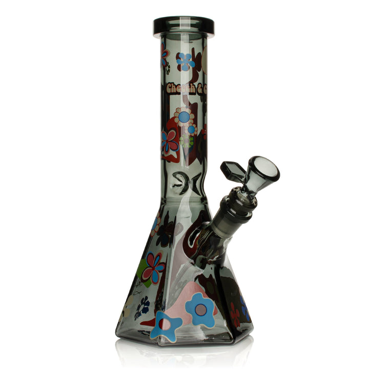 Cheech And Chong 10" Power to the Flower Hex Beaker Base Bong