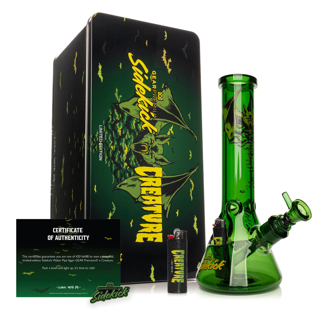Gear Premium 12 Inch 7mm Thick Bats Sidekick Bong (Limited Edition of 420)