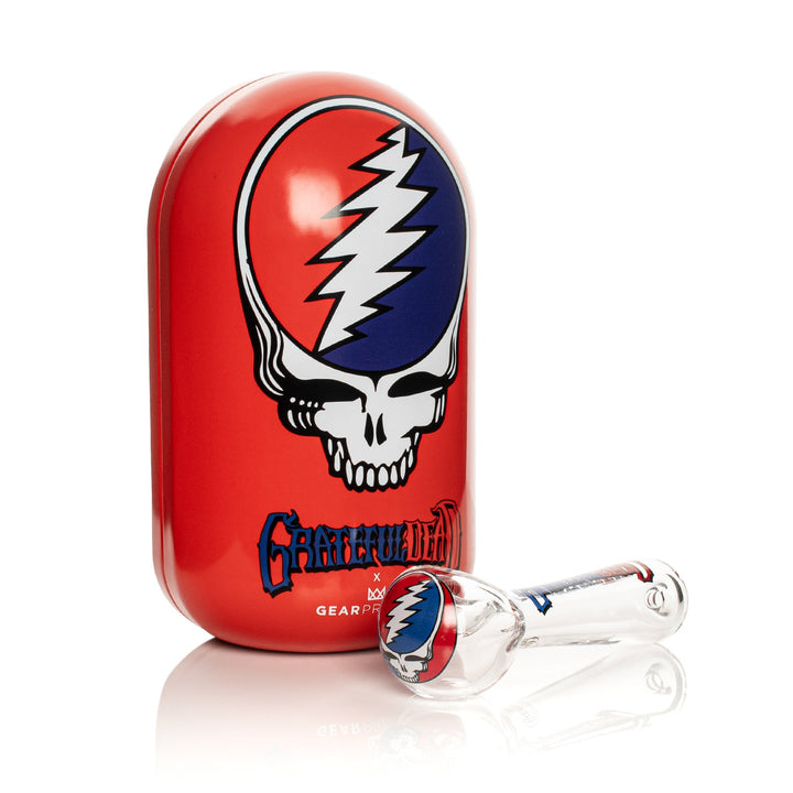 Grateful Dead 4.5" Steal Your Face Spoon Hand Pipe in Collectible Tin