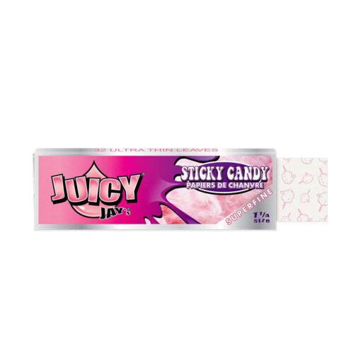Juicy Jay 1¼ Super Fine Sticky Candy Rolling Papers (Display of 24)