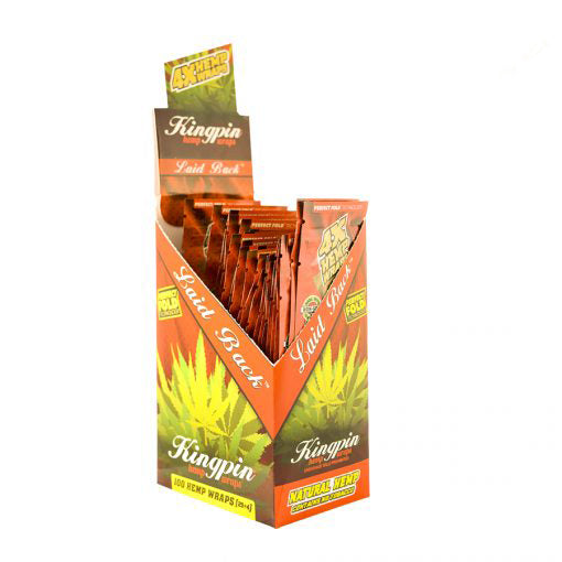 Kingpin Laid Back Hemp Wraps (Display of 25)