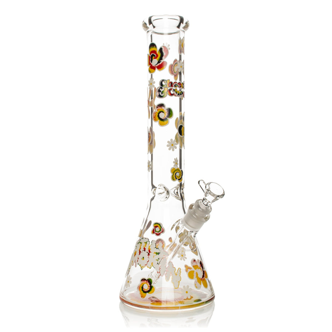 Cheech & Chong 15" 7mm Thick Tie Dye Glow-in-the-Dark Bong