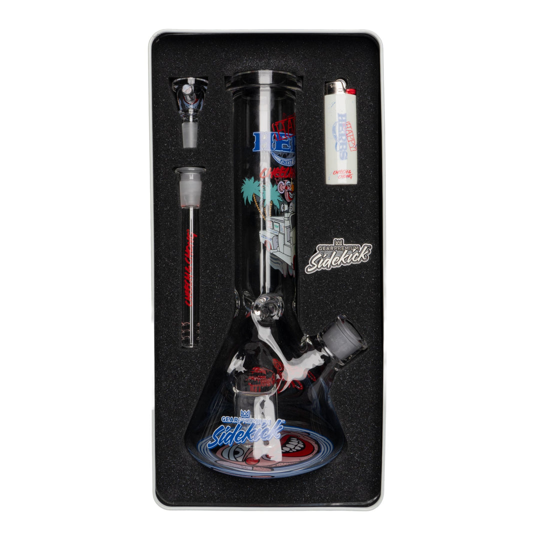 Cheech And Chong 12" 7mm Thick Happy Herbs Sidekick Bong (Limited Edition of 420)