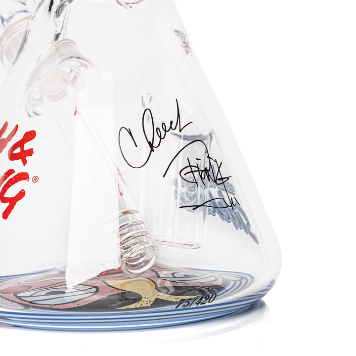 Cheech And Chong 12" 7mm Thick Happy Herbs Sidekick Bong (Limited Edition of 420)