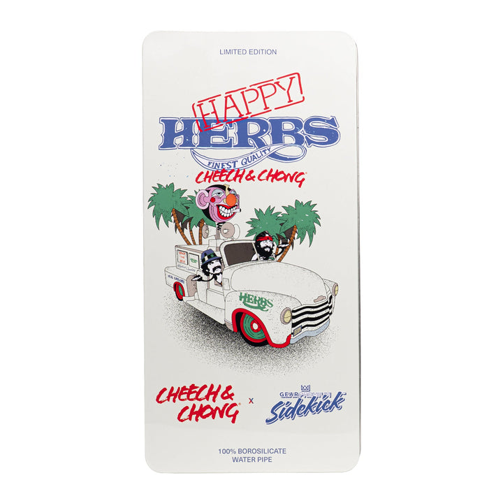 Cheech And Chong 12" 7mm Thick Happy Herbs Sidekick Bong (Limited Edition of 420)