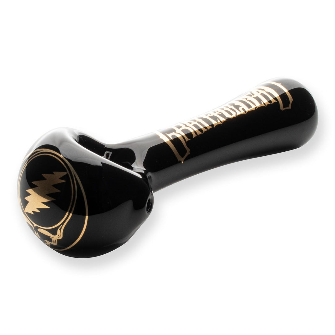 Grateful Dead 4.5" Black & Gold Steal Your Face Spoon Hand Pipe