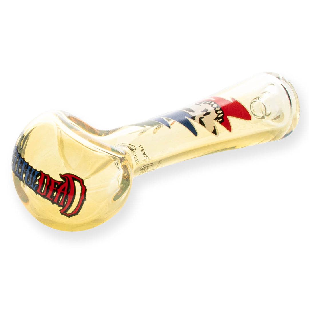 Grateful Dead 4.5" Colour Changing Stealie in Bolt Spoon Hand Pipe