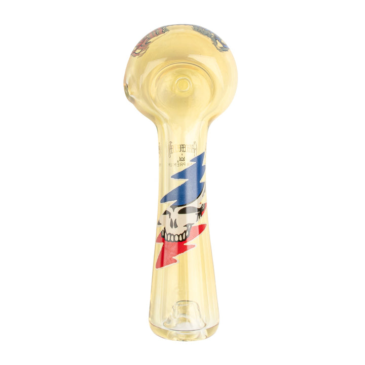 Grateful Dead 4.5" Colour Changing Stealie in Bolt Spoon Hand Pipe