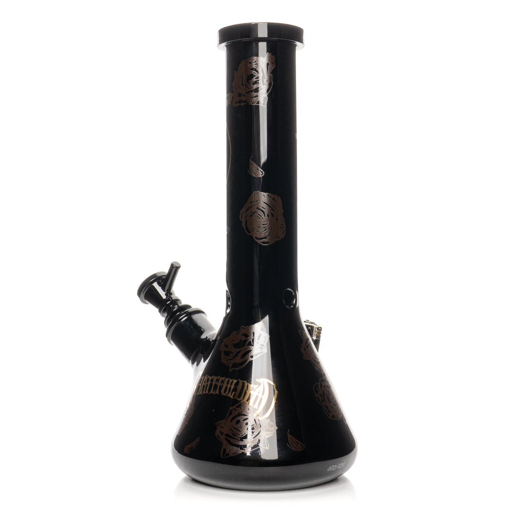 Grateful Dead 12" 7mm Thick Black & Gold Steal Your Face Sidekick Bong (Limited Edition of 420)