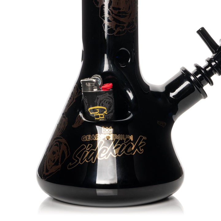 Grateful Dead 12" 7mm Thick Black & Gold Steal Your Face Sidekick Bong (Limited Edition of 420)