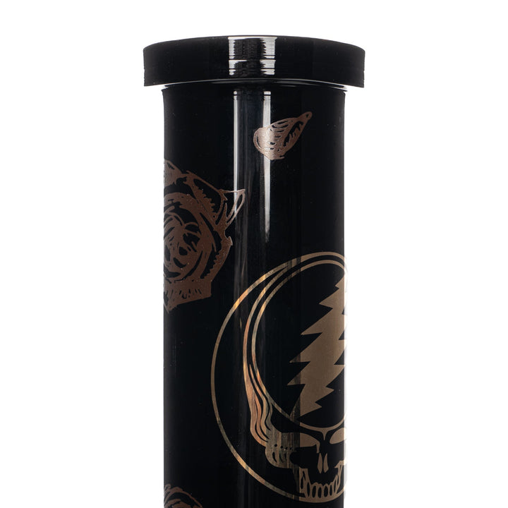 Grateful Dead 12" 7mm Thick Black & Gold Steal Your Face Sidekick Bong (Limited Edition of 420)