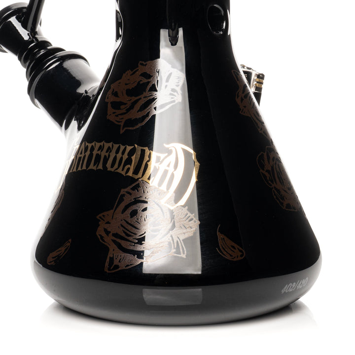 Grateful Dead 12" 7mm Thick Black & Gold Steal Your Face Sidekick Bong (Limited Edition of 420)