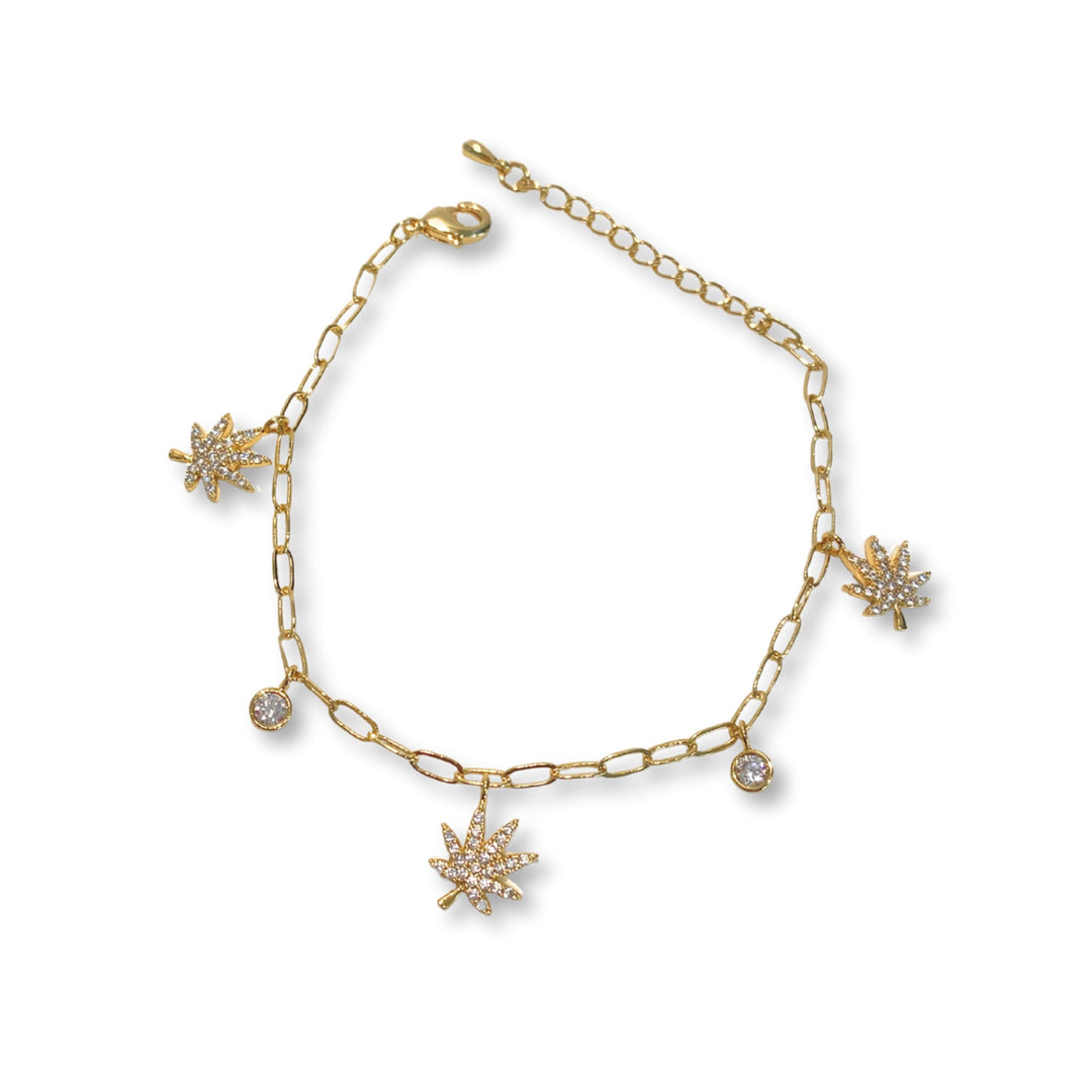 The Kush Girls 18K Gold Charmed Bracelet