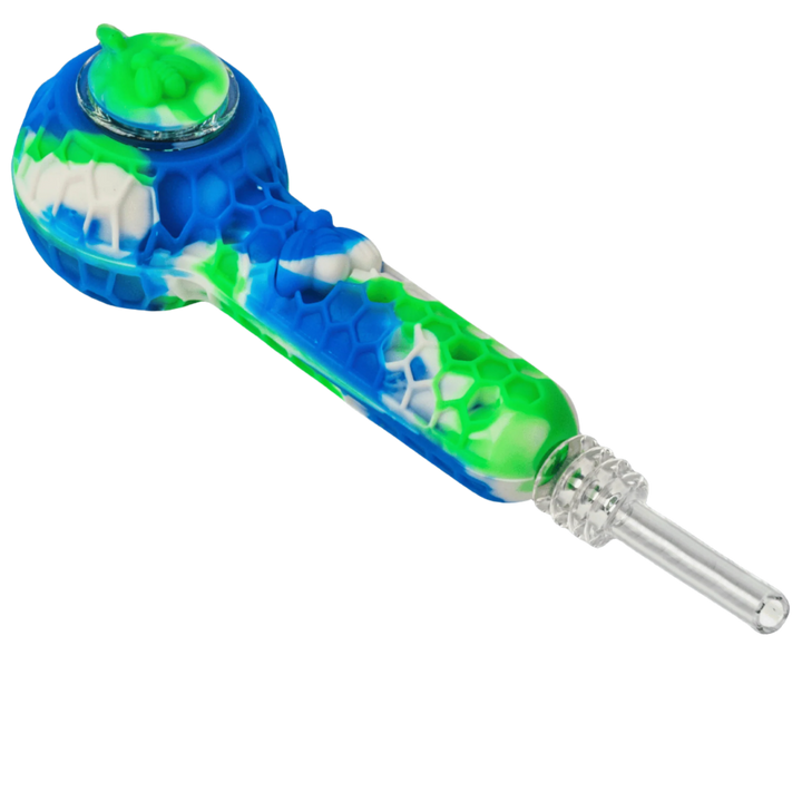 Lit Silicone 4.5" Hand Pipe & Nectar Collector - Canadian Vaporizers