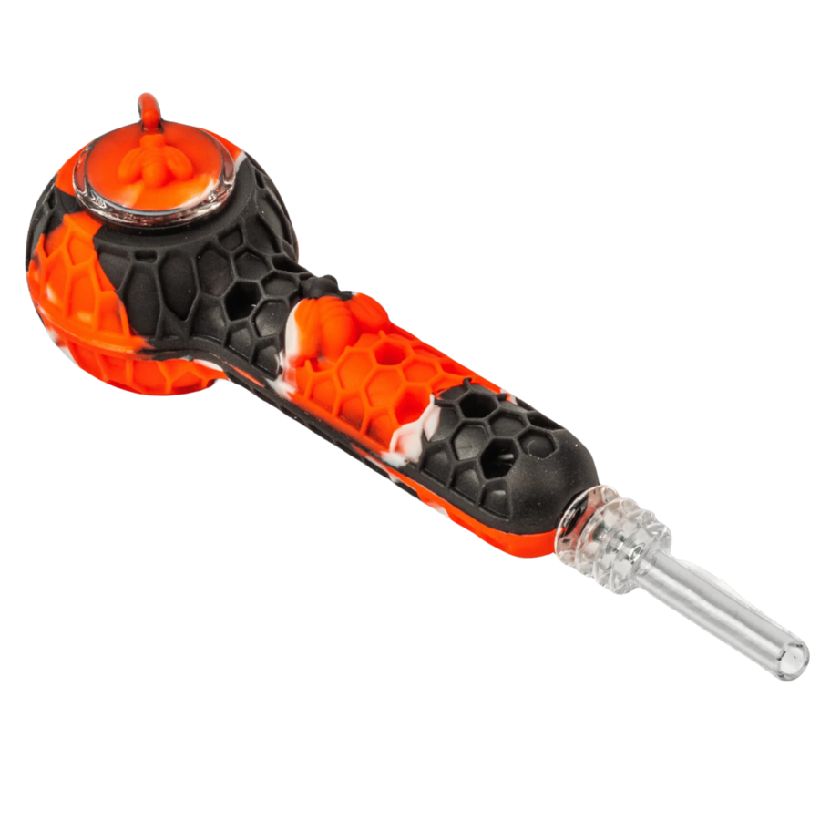 Lit Silicone 4.5" Hand Pipe & Nectar Collector - Canadian Vaporizers