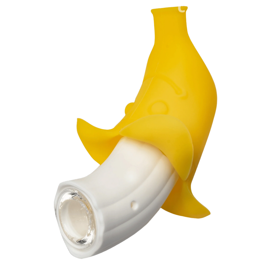Lit Silicone 4.75" Banana Man Hand Pipe - Canadian Vaporizers