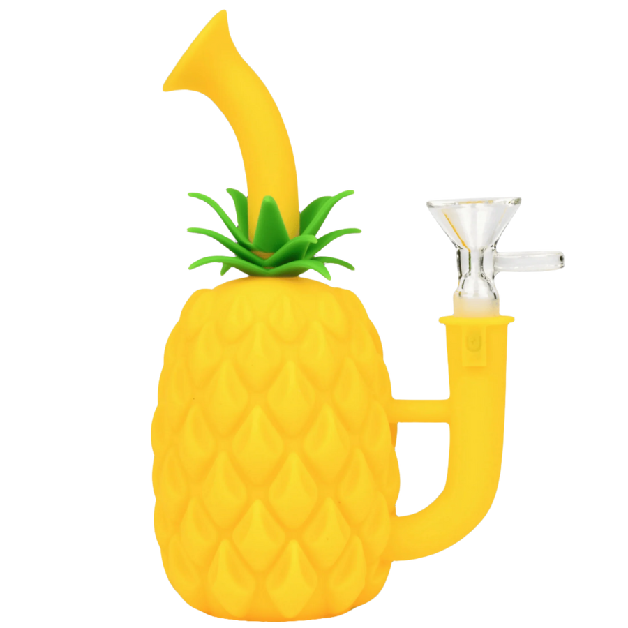 Lit Silicone 7" Pineapple Water Pipe - Canadian Vaporizers