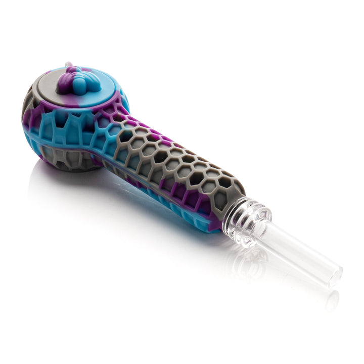 Lit Silicone 4.5" Hand Pipe & Nectar Collector