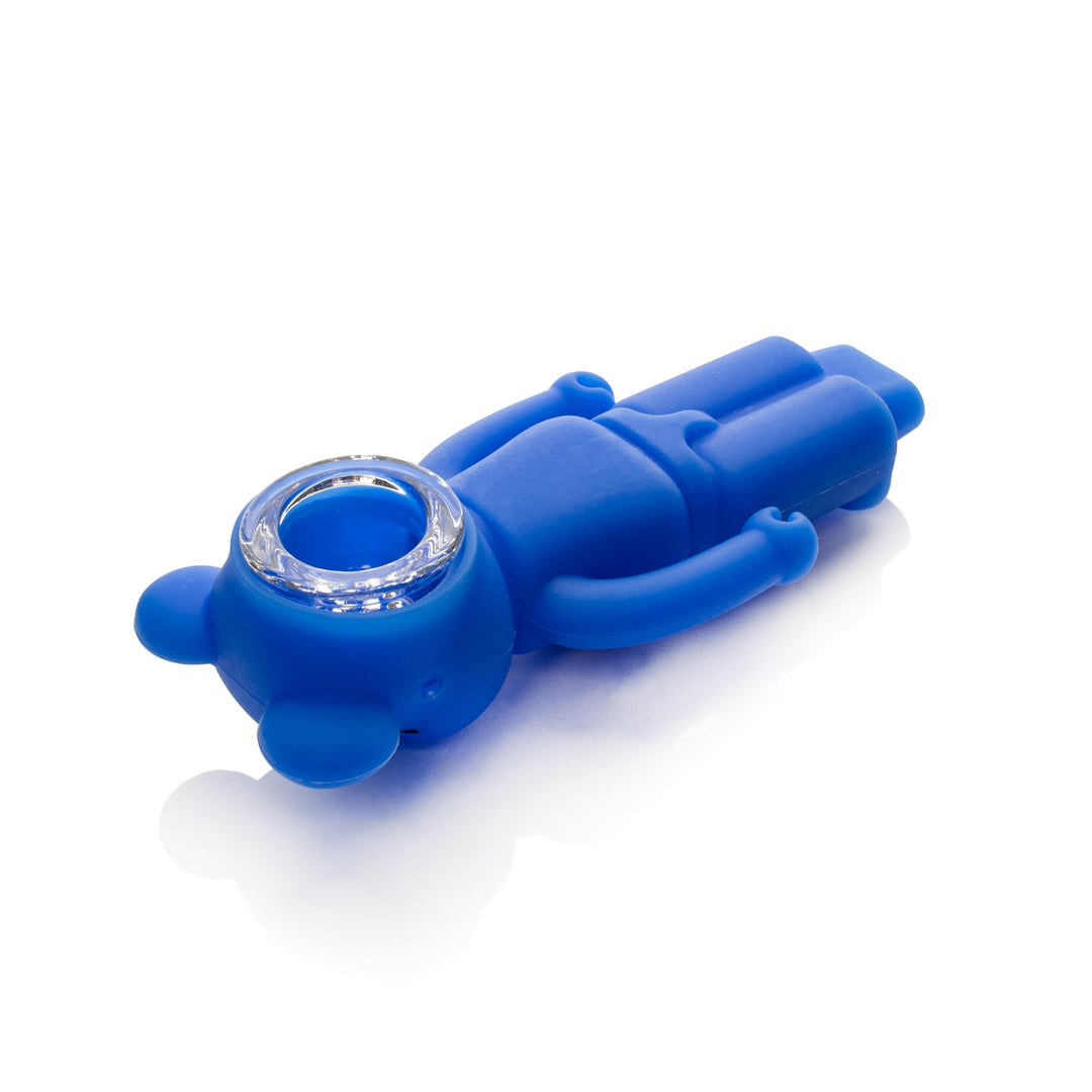 Lit Silicone 4.25" X Bear Hand Pipe